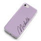 Personalised Lavender Script Name Design iPhone 8 Bumper Case on Silver iPhone Alternative Image