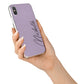 Personalised Lavender Script Name Design iPhone X Bumper Case on Silver iPhone Alternative Image 2