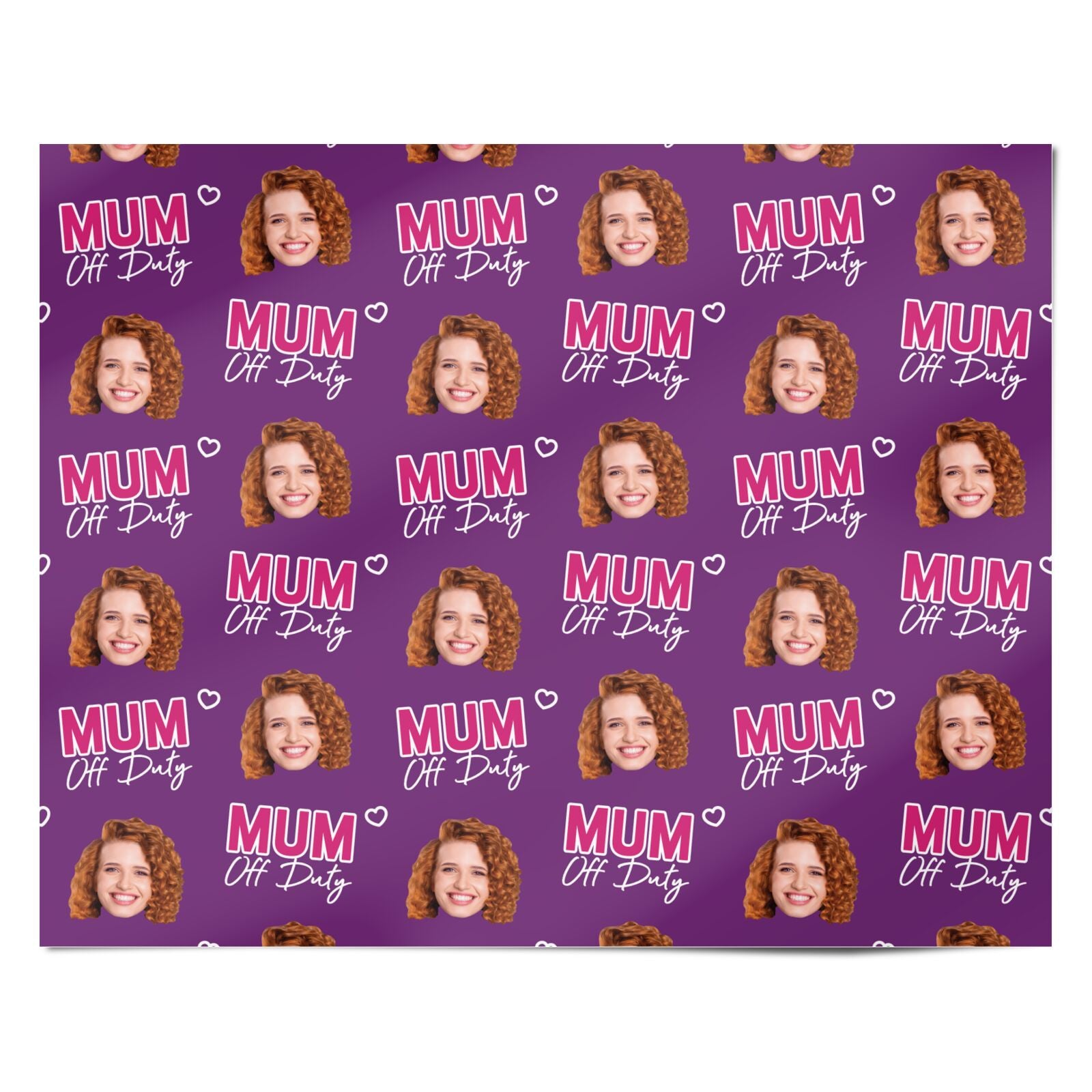 Personalised Mum Off Duty Photo Design Personalised Wrapping Paper Alternative
