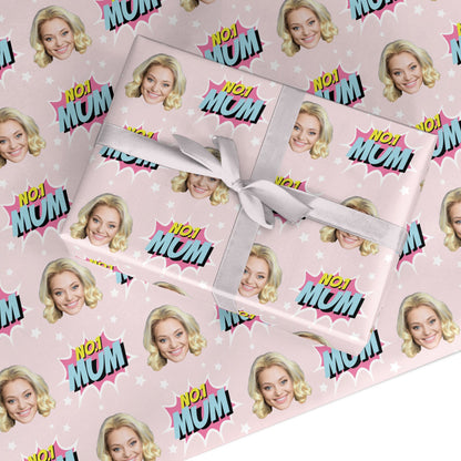 Personalised No1 Mum Photo Design Custom Wrapping Paper