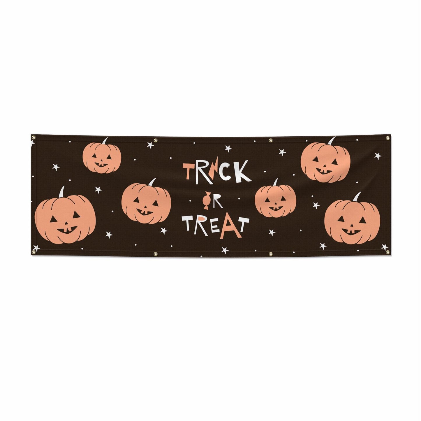 Personalised Orange Pumpkin 6x2 Banner