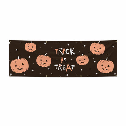 Personalised Orange Pumpkin 6x2 Banner