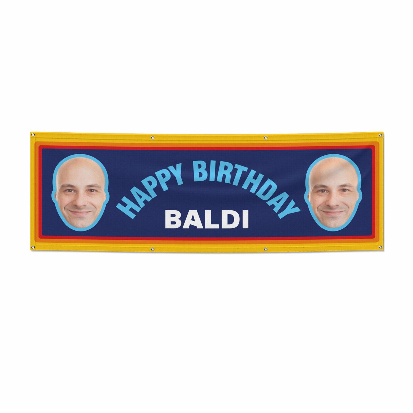 Personalised Photo Baldi Birthday 6x2 Banner