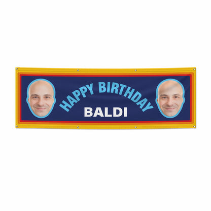 Personalised Photo Baldi Birthday 6x2 Banner