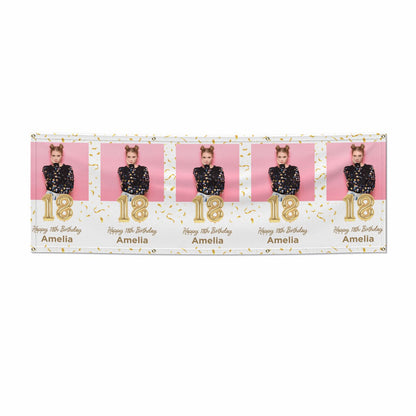 Personalised Photo Birthday Balloon 6x2 Banner