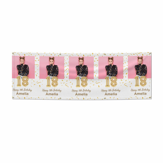 Personalised Photo Birthday Balloon 6x2 Banner