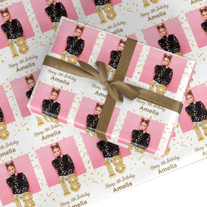 Personalised Photo Birthday Balloon Wrapping Paper