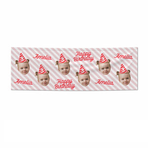 Personalised Photo Birthday Party Hat Banner
