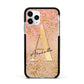 Personalised Pink Gold Cheetah Apple iPhone 11 Pro in Silver with Black Impact Case