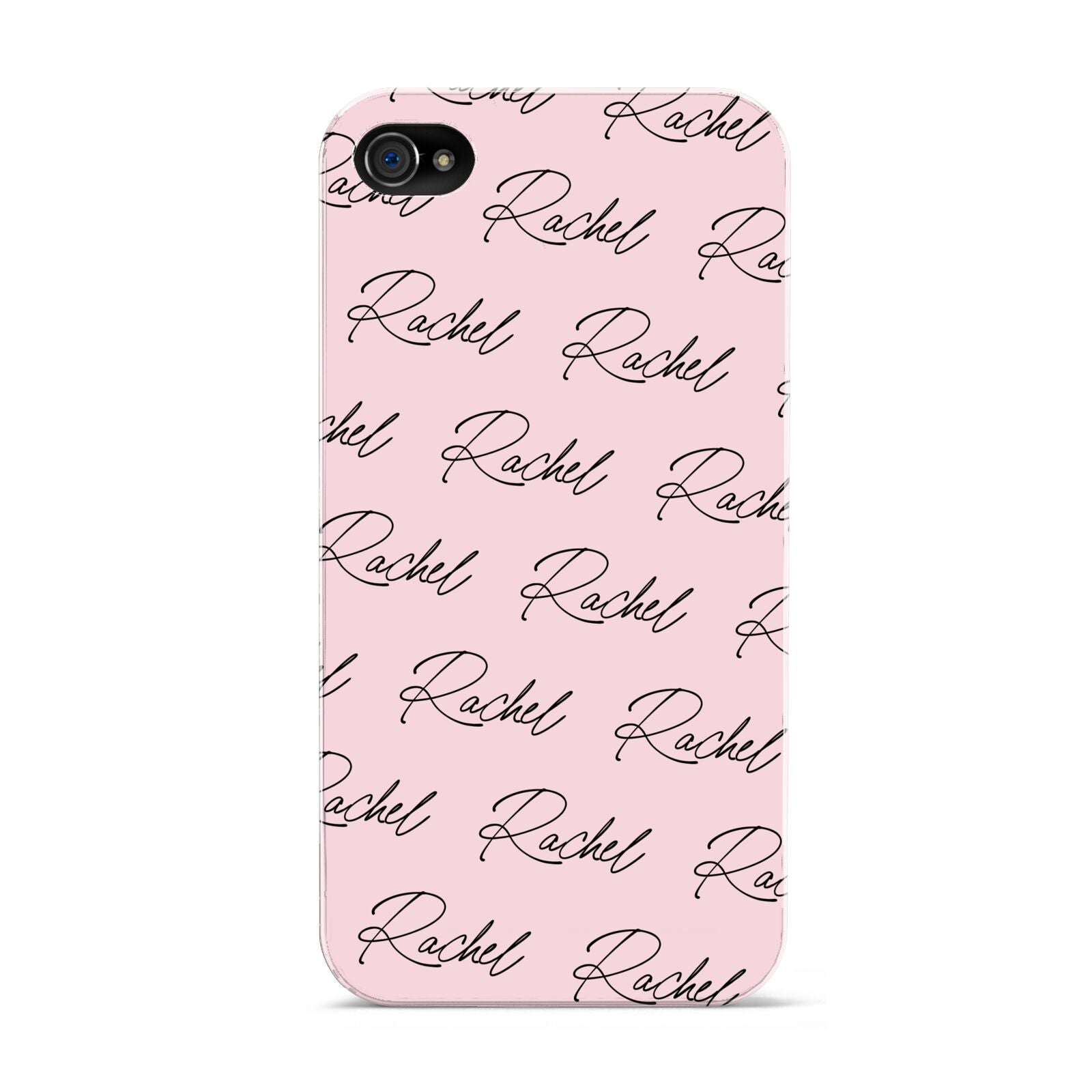 Personalised Pink Script Name Pattern Apple iPhone 4s Case