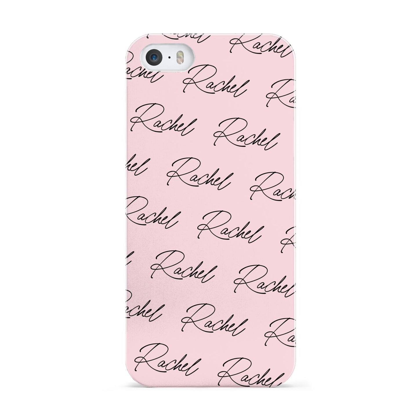 Personalised Pink Script Name Pattern Apple iPhone 5 Case
