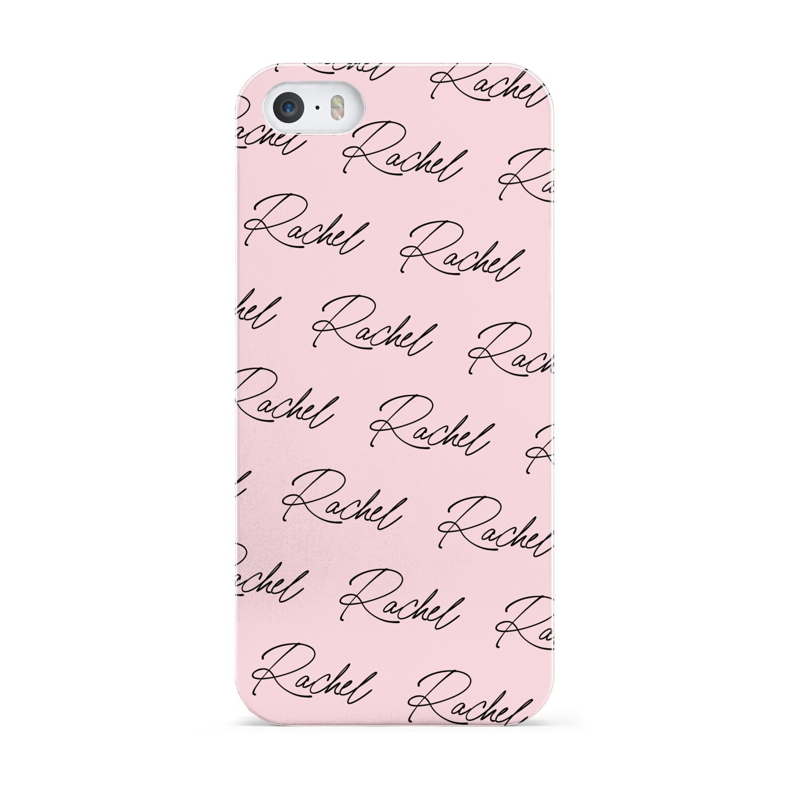Personalised Pink Script Name Pattern Apple iPhone 5 Case