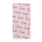 Personalised Pink Script Name Pattern Beach Towel