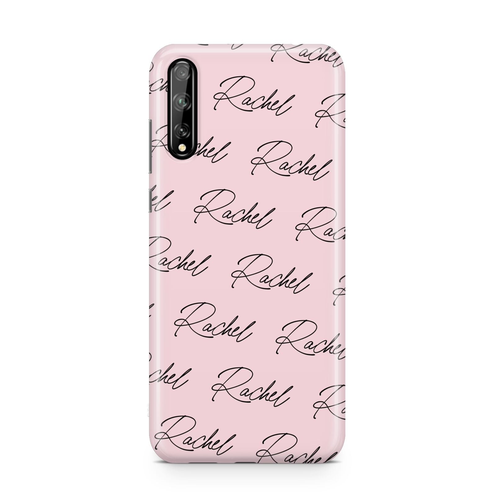 Personalised Pink Script Name Pattern Huawei Enjoy 10s Phone Case