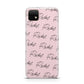 Personalised Pink Script Name Pattern Huawei Enjoy 20 Phone Case