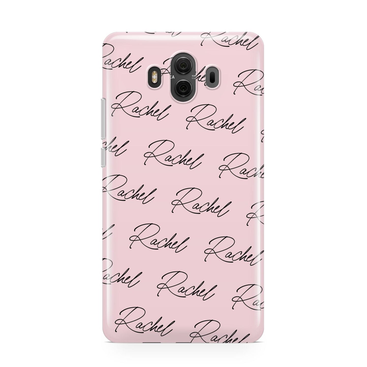 Personalised Pink Script Name Pattern Huawei Mate 10 Protective Phone Case
