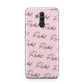 Personalised Pink Script Name Pattern Huawei Mate 20 Lite