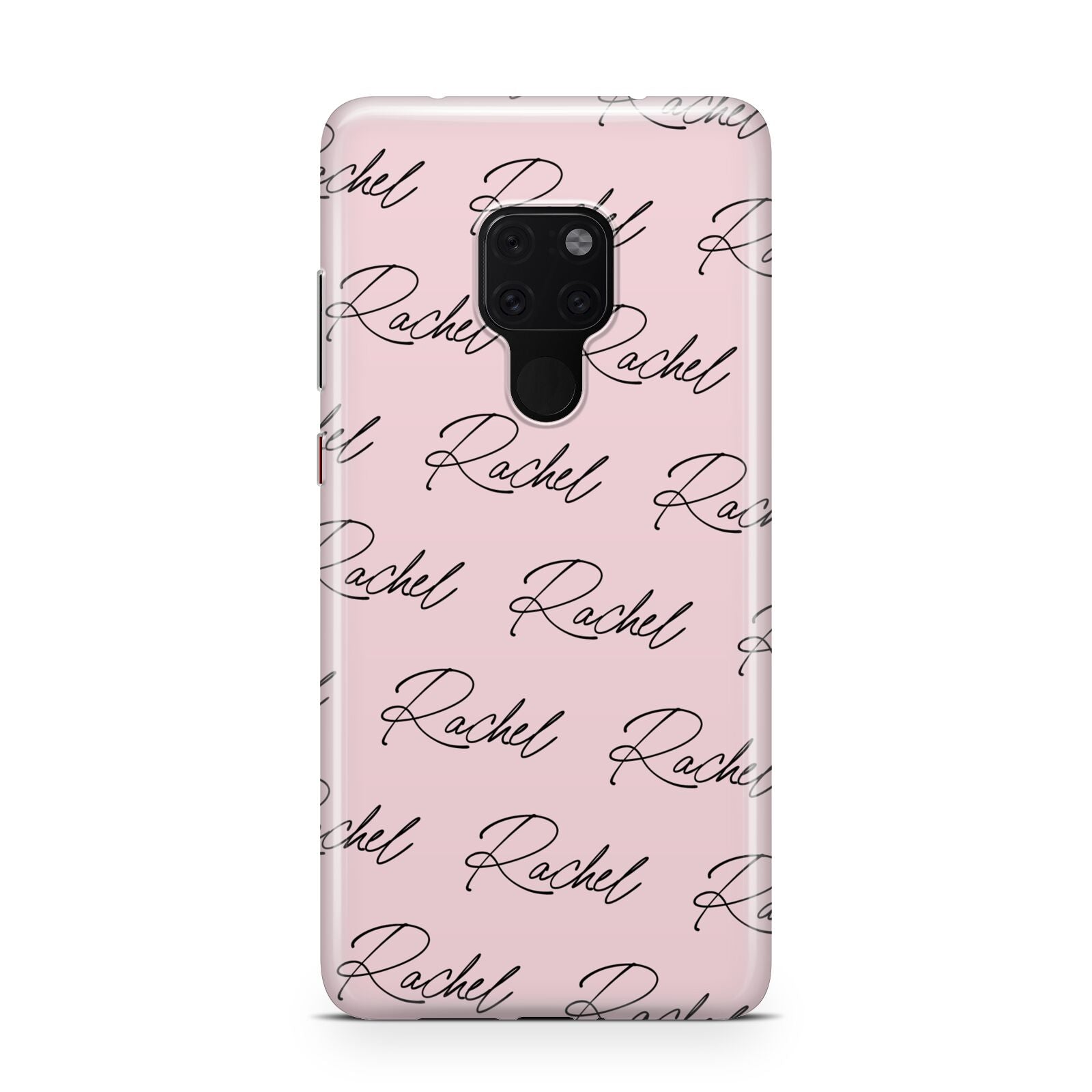Personalised Pink Script Name Pattern Huawei Mate 20 Phone Case
