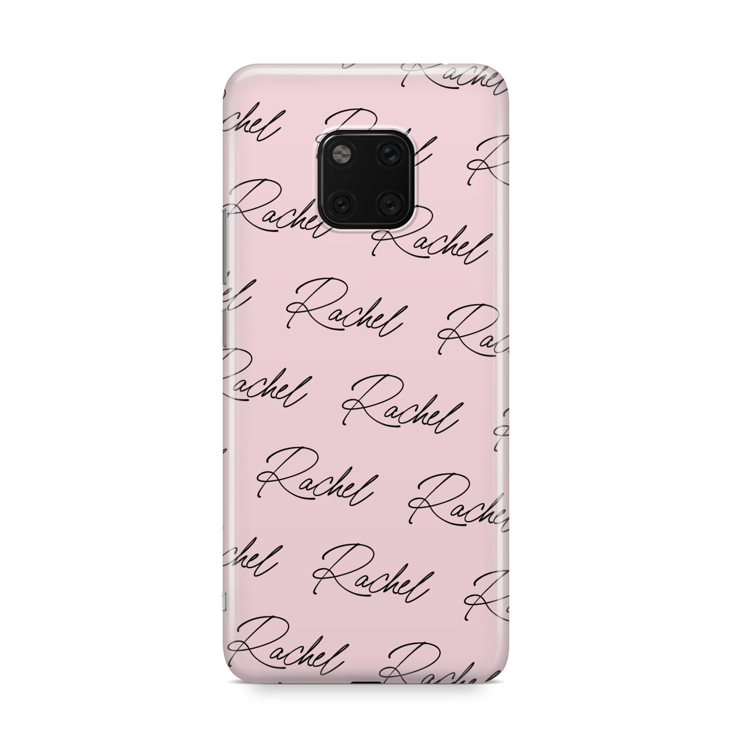 Personalised Pink Script Name Pattern Huawei Mate 20 Pro Phone Case