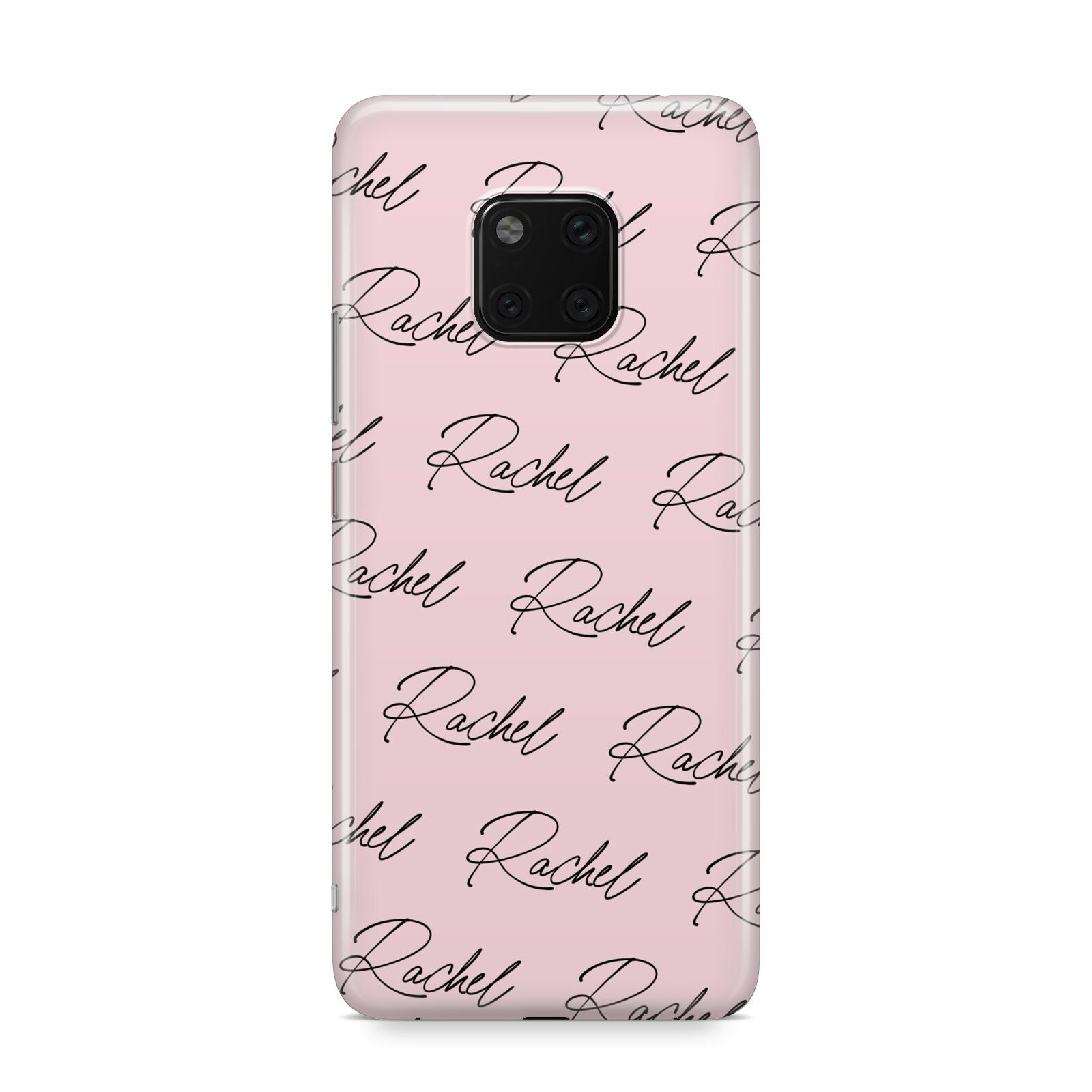 Personalised Pink Script Name Pattern Huawei Mate 20 Pro Phone Case