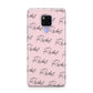 Personalised Pink Script Name Pattern Huawei Mate 20X Phone Case