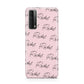 Personalised Pink Script Name Pattern Huawei P Smart 2021