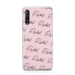 Personalised Pink Script Name Pattern Huawei P Smart Pro 2019