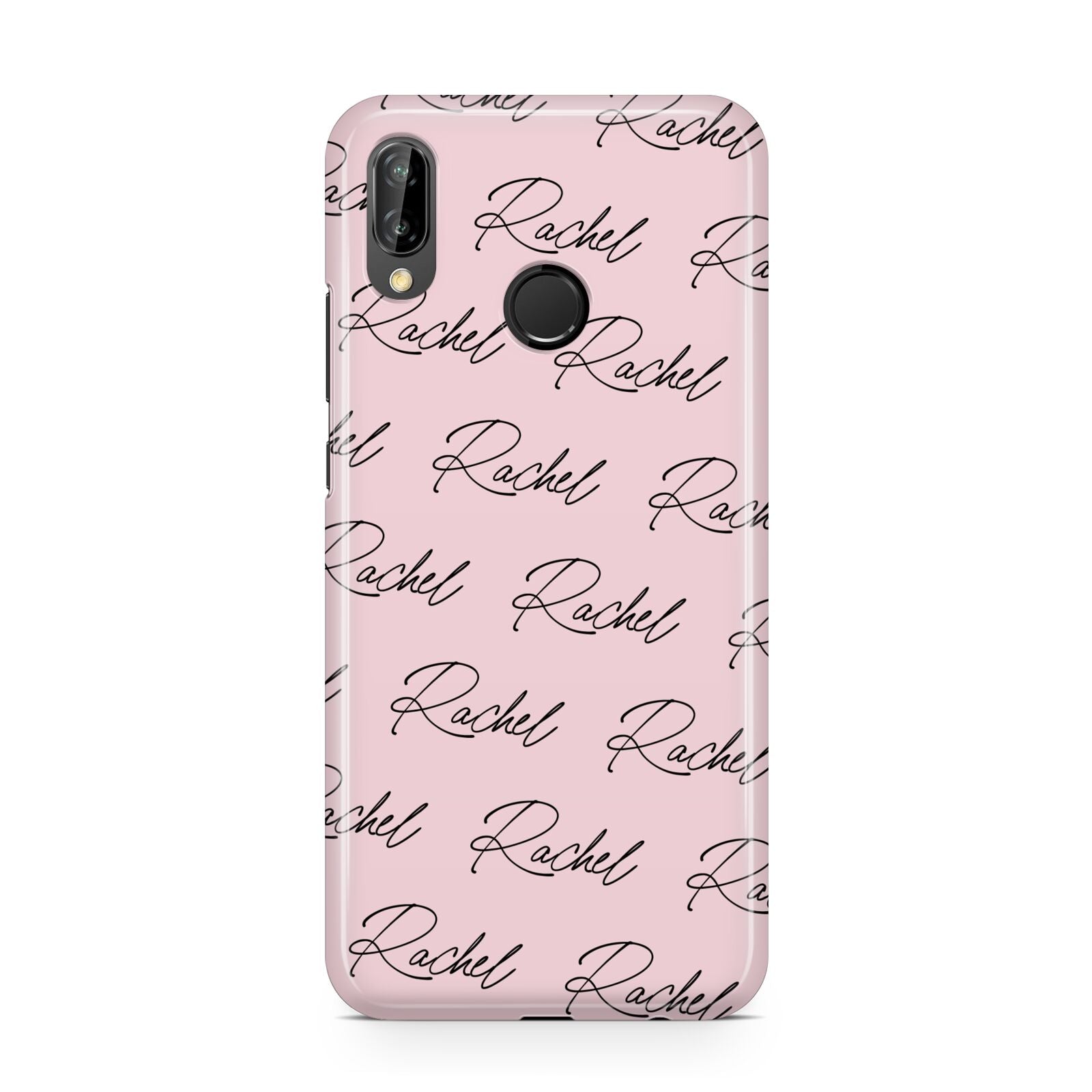 Personalised Pink Script Name Pattern Huawei P20 Lite Phone Case