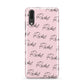 Personalised Pink Script Name Pattern Huawei P20 Phone Case