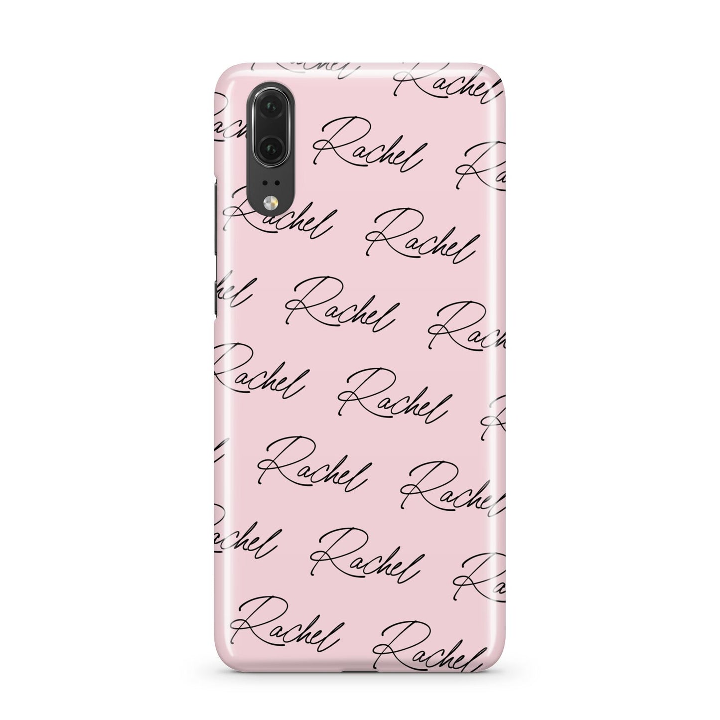 Personalised Pink Script Name Pattern Huawei P20 Phone Case