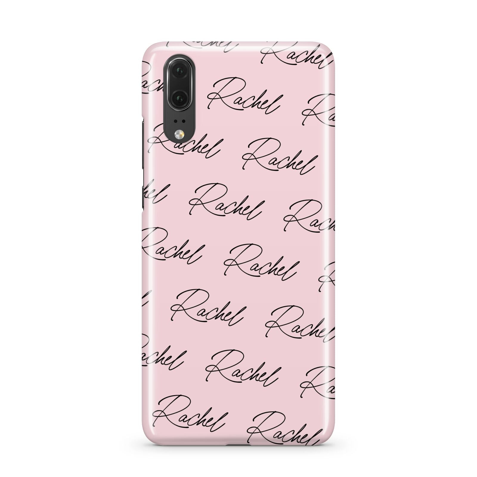 Personalised Pink Script Name Pattern Huawei P20 Phone Case