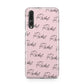 Personalised Pink Script Name Pattern Huawei P20 Pro Phone Case