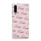 Personalised Pink Script Name Pattern Huawei P30 Phone Case