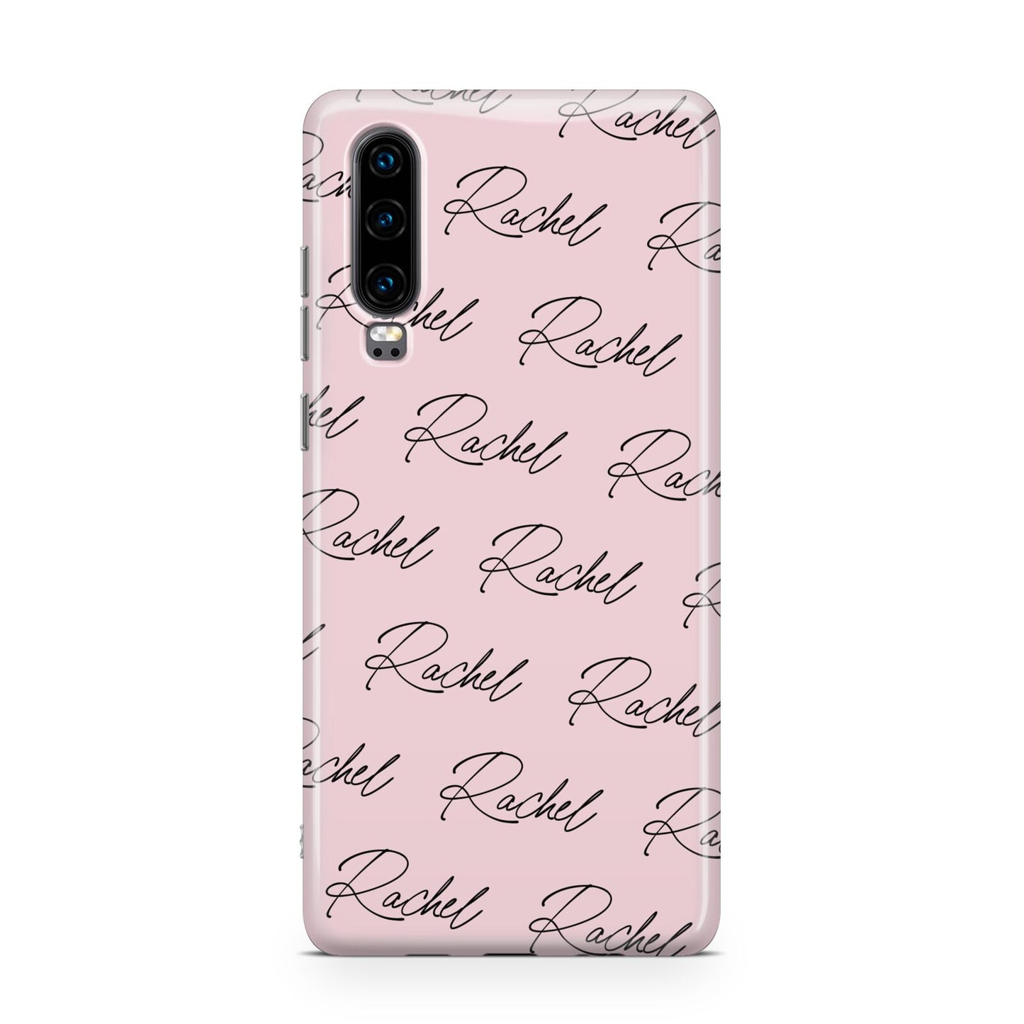 Personalised Pink Script Name Pattern Huawei P30 Phone Case