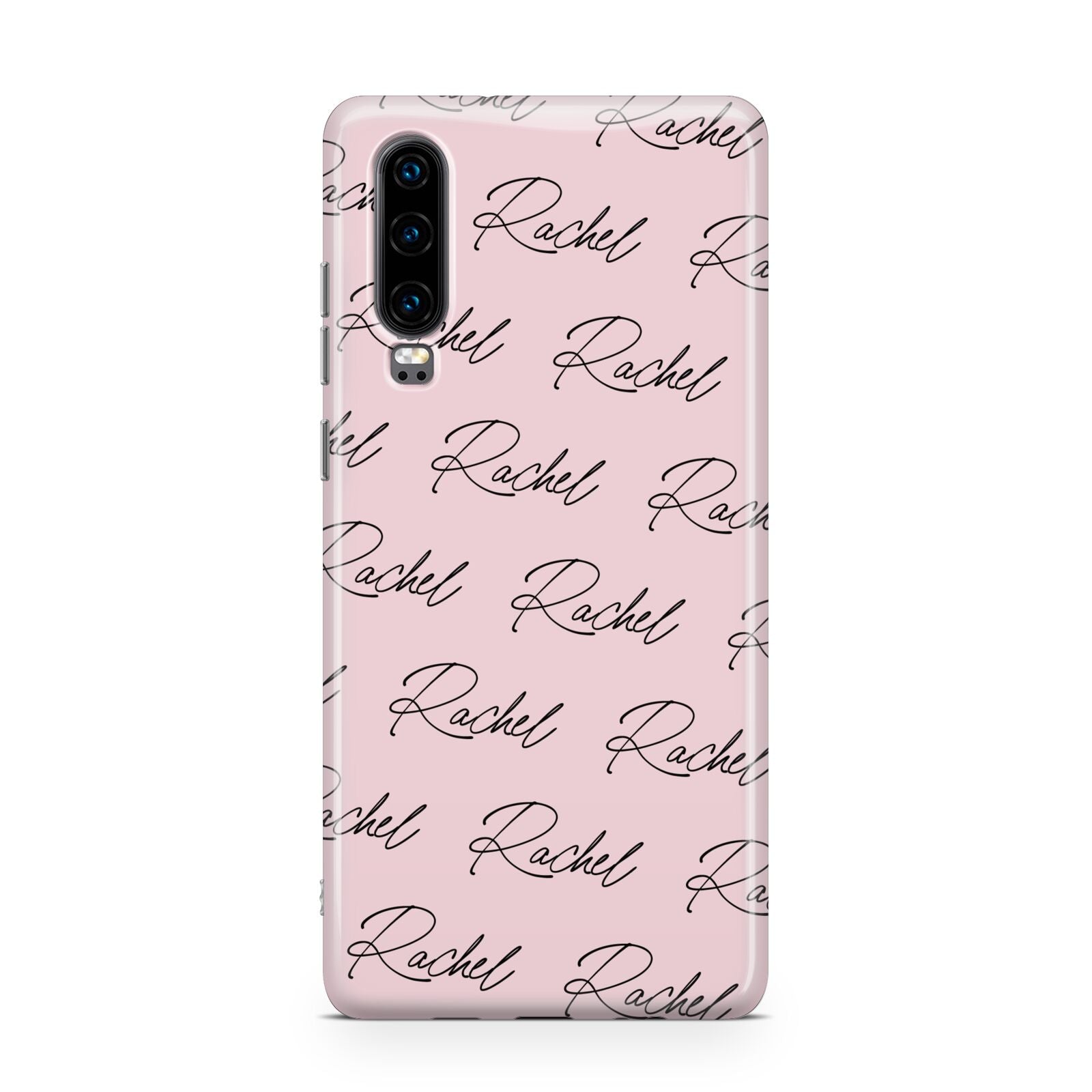 Personalised Pink Script Name Pattern Huawei P30 Phone Case