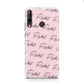 Personalised Pink Script Name Pattern Huawei P40 Lite E Phone Case