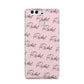 Personalised Pink Script Name Pattern Huawei P9 Case