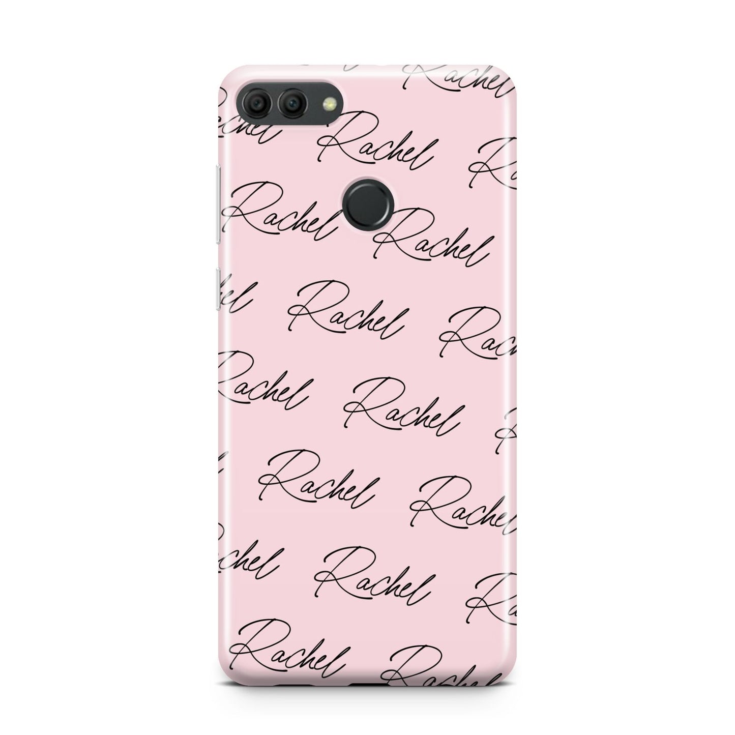 Personalised Pink Script Name Pattern Huawei Y9 2018