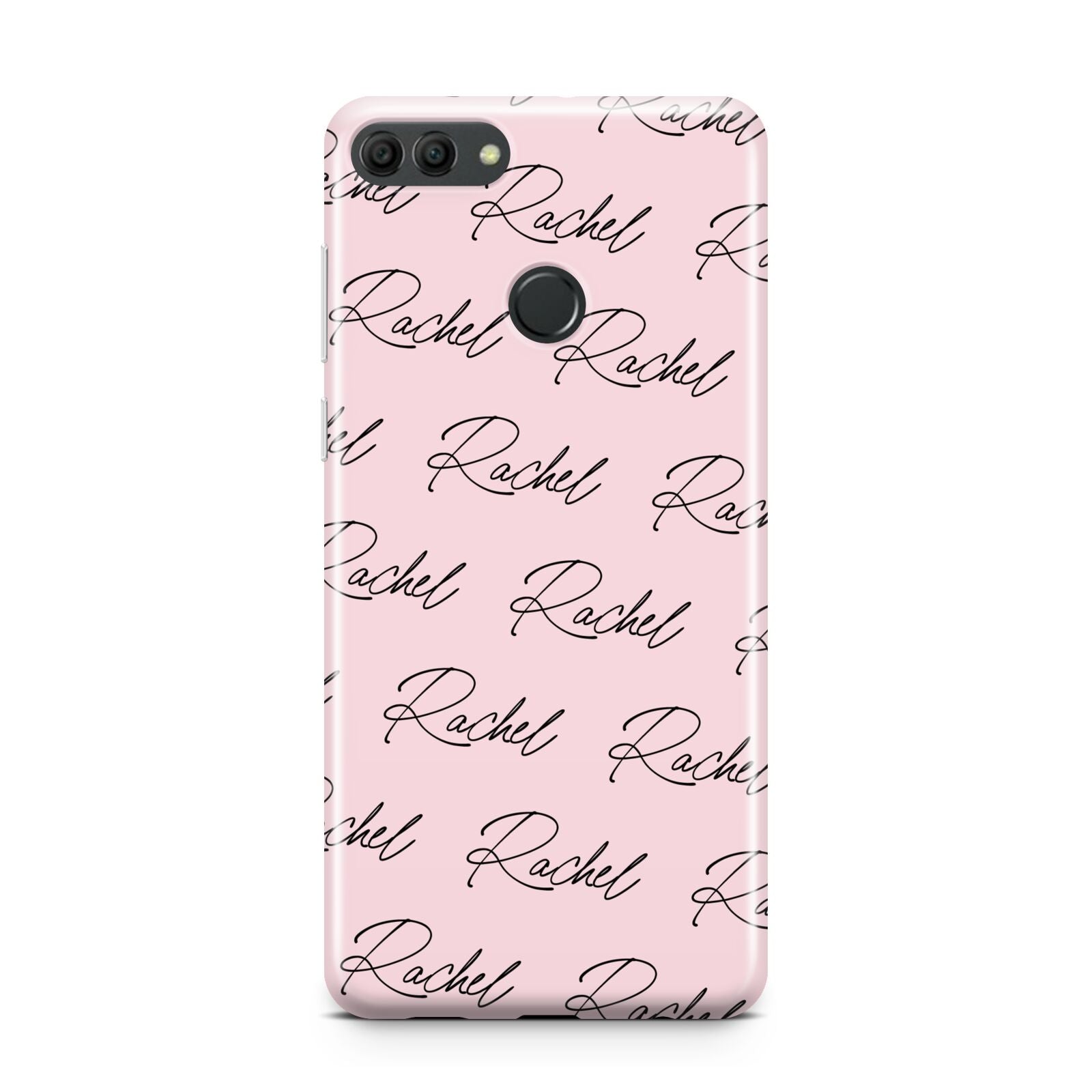 Personalised Pink Script Name Pattern Huawei Y9 2018