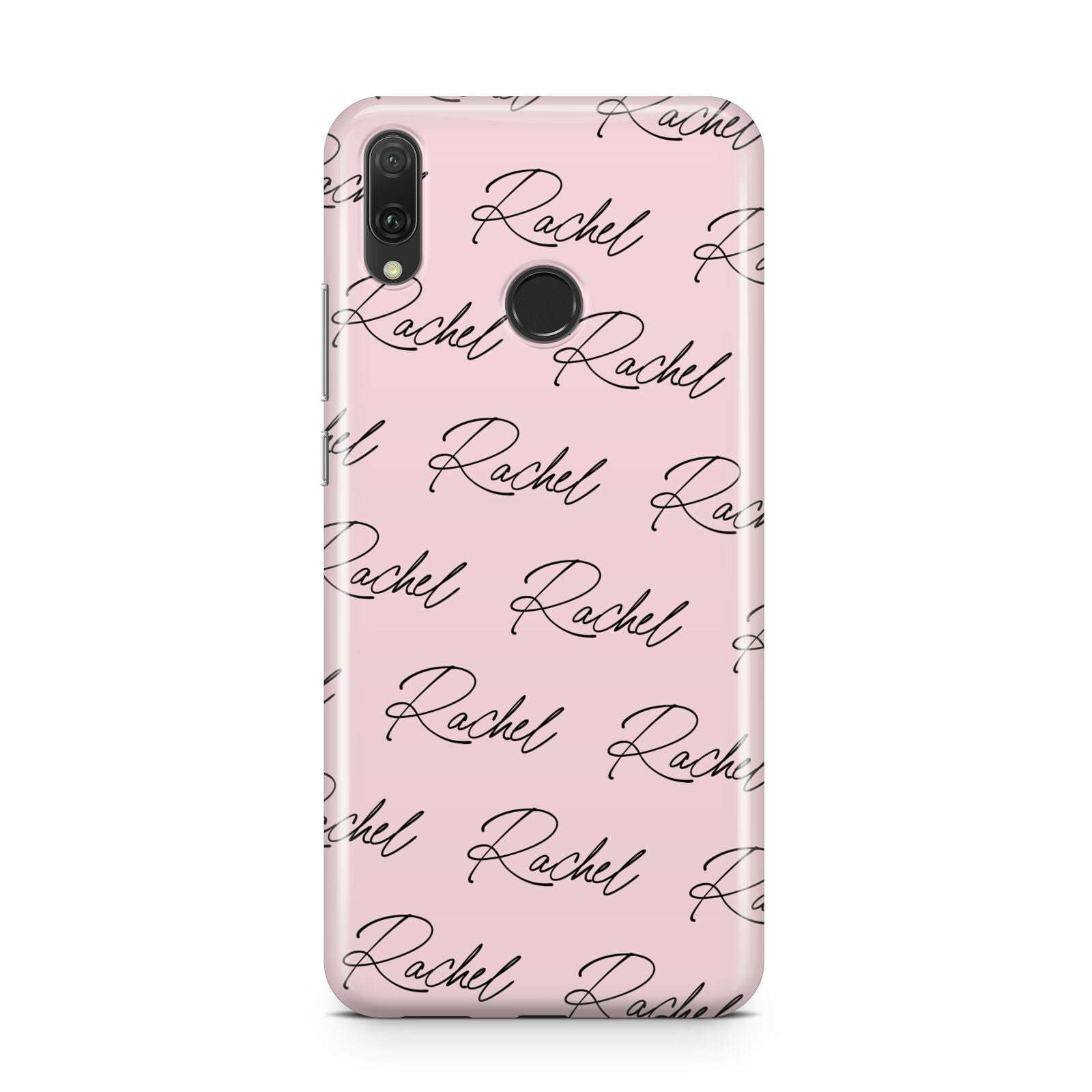 Personalised Pink Script Name Pattern Huawei Y9 2019