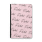 Personalised Pink Script Name Pattern Passport Holder