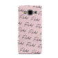 Personalised Pink Script Name Pattern Samsung Galaxy A3 Case
