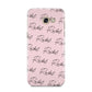Personalised Pink Script Name Pattern Samsung Galaxy A5 2017 Case on gold phone