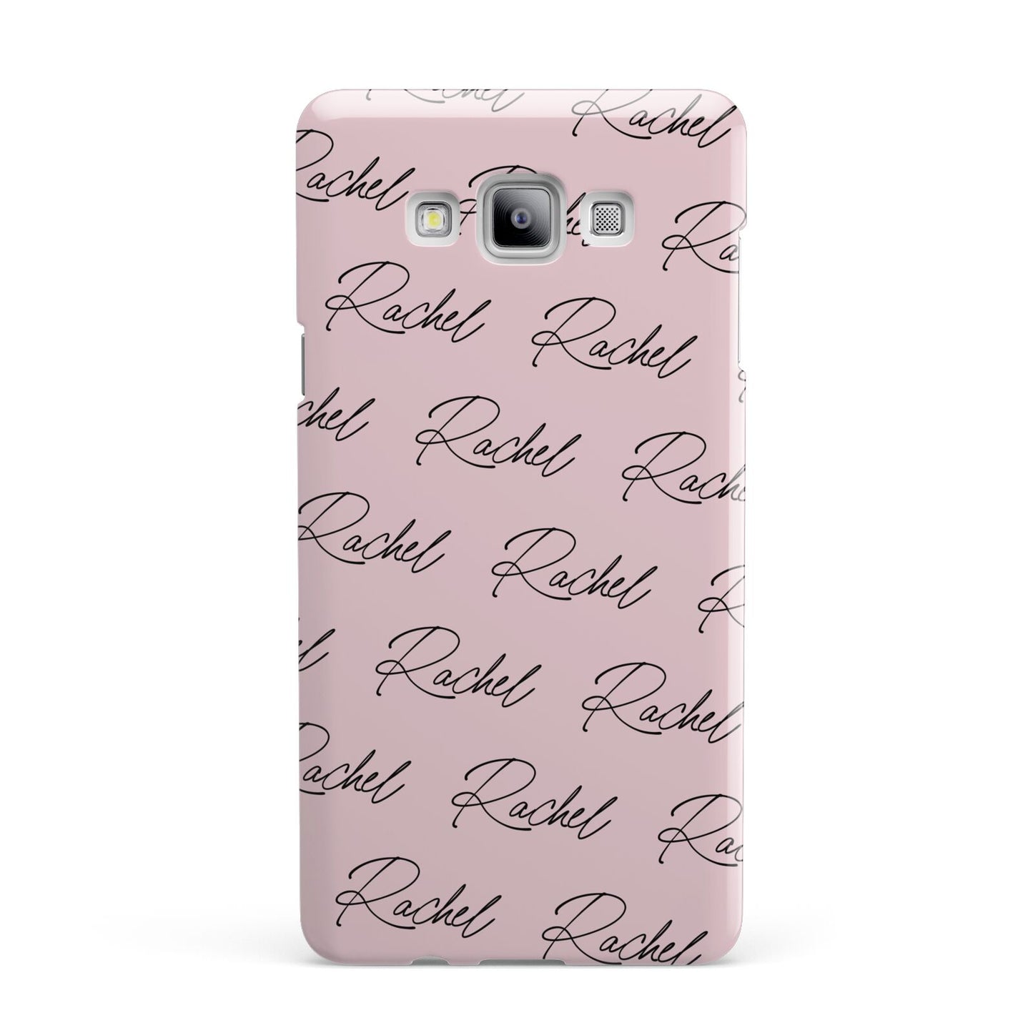 Personalised Pink Script Name Pattern Samsung Galaxy A7 2015 Case