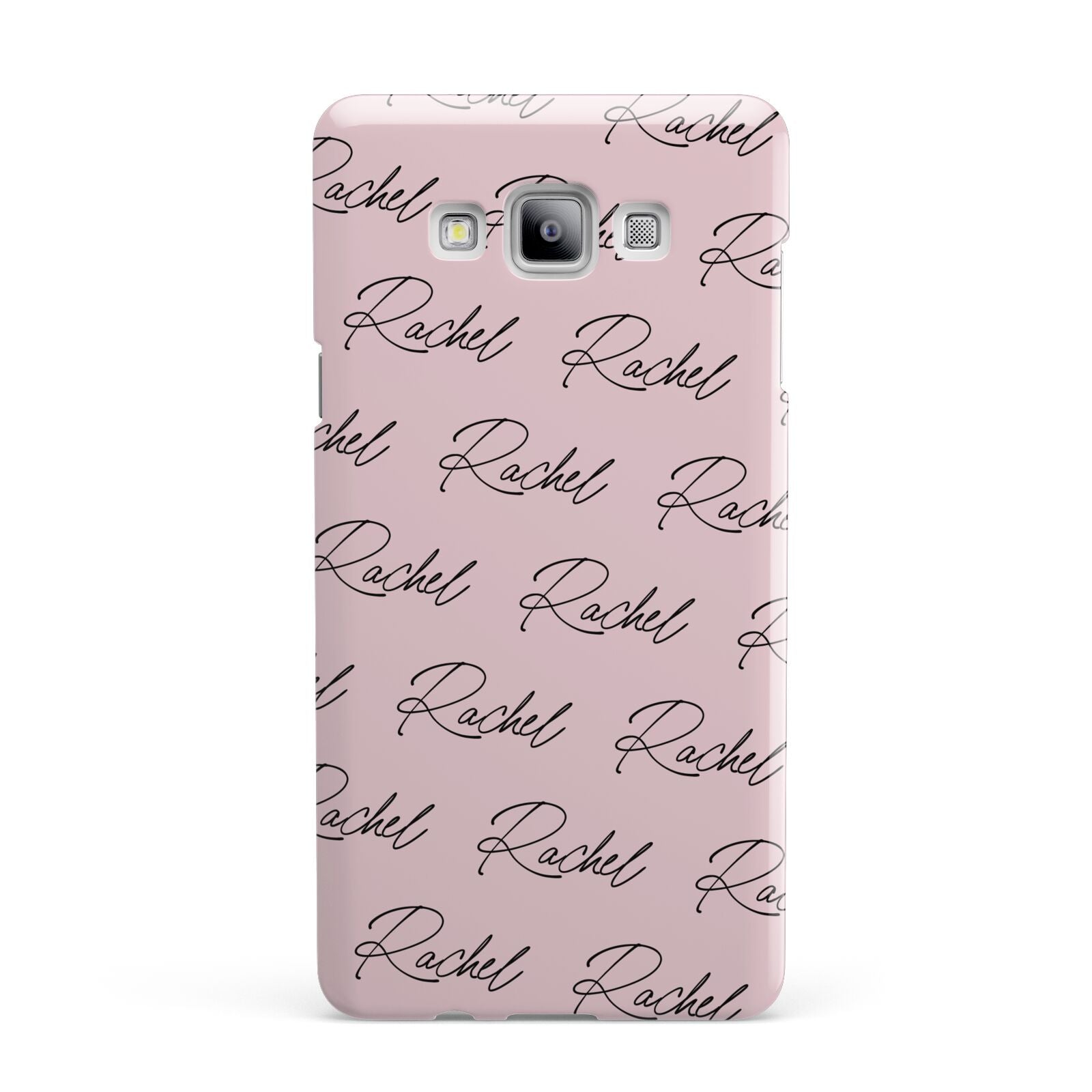 Personalised Pink Script Name Pattern Samsung Galaxy A7 2015 Case