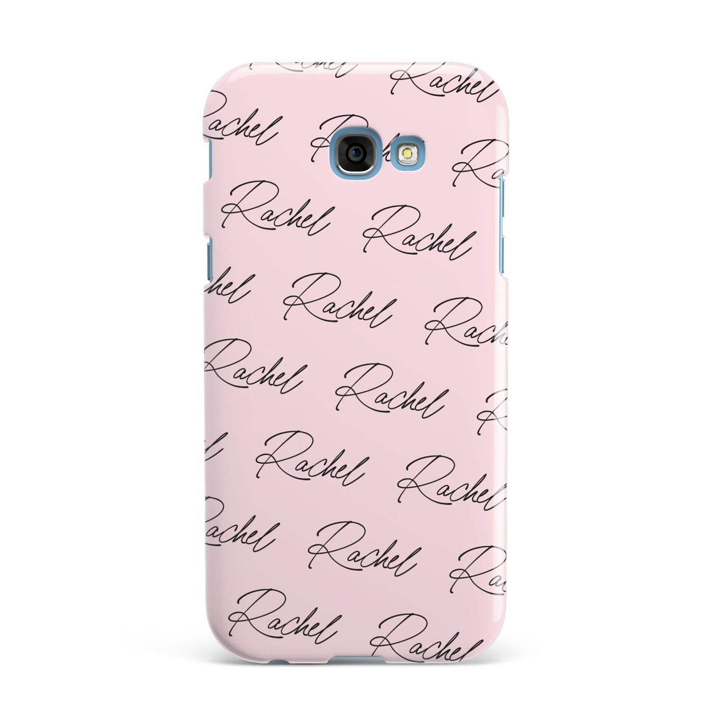 Personalised Pink Script Name Pattern Samsung Galaxy A7 2017 Case