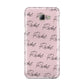 Personalised Pink Script Name Pattern Samsung Galaxy A8 2016 Case