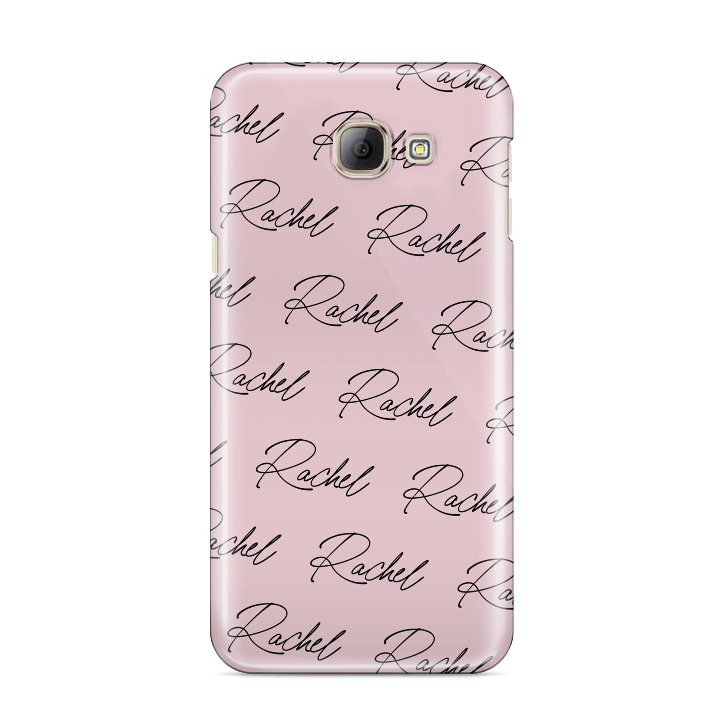 Personalised Pink Script Name Pattern Samsung Galaxy A8 2016 Case