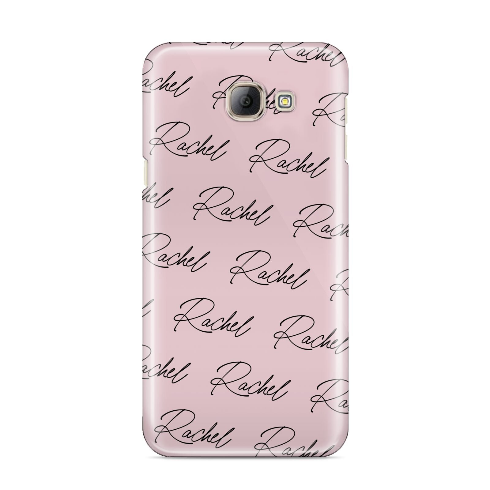 Personalised Pink Script Name Pattern Samsung Galaxy A8 2016 Case