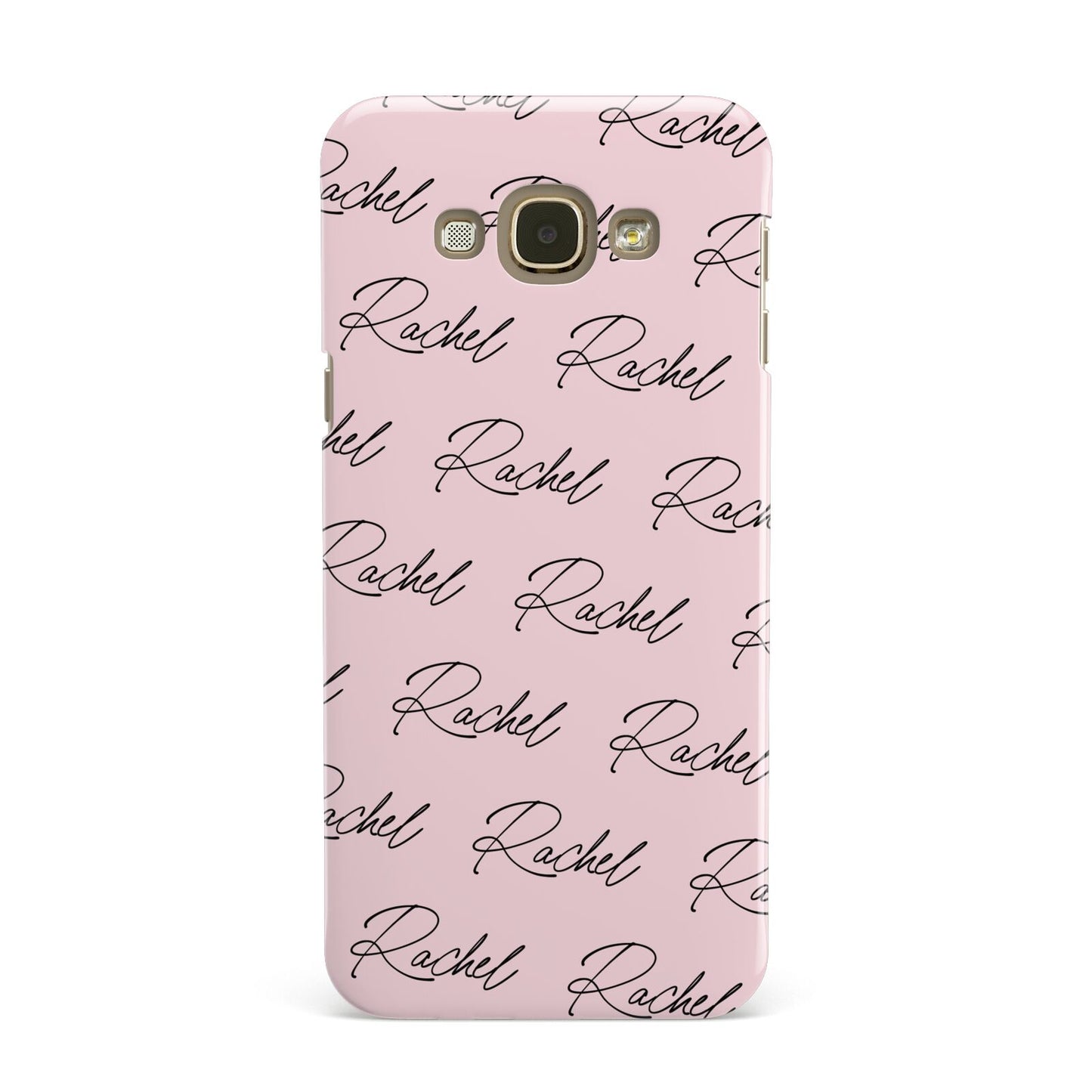 Personalised Pink Script Name Pattern Samsung Galaxy A8 Case